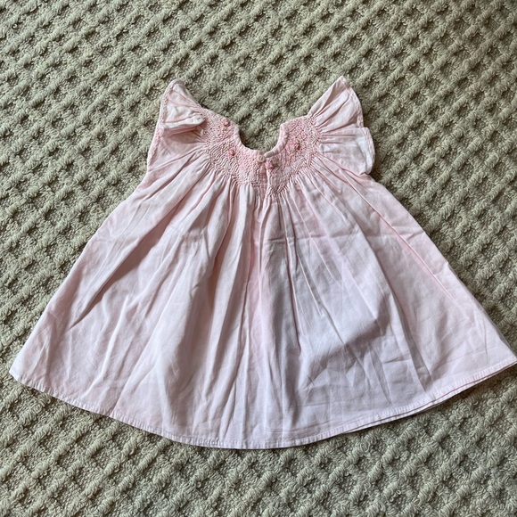 Isabel Garreton Smocked Bishop Pink Embroidered 100% cotton Dress 9 months - Picture 7 of 7